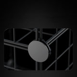 NNEAGS 2X Black Portable 2 Tier Cube Storage Organiser Foldable DIY Modular Grid Space Saving Shelf