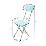 NNEAGS Blue Foldable Chair Space Saving Lightweight Portable Stylish Seat Home Decor Set of 2