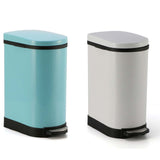 NNEAGS 4X 10L Foot Pedal Stainless Steel Rubbish Recycling Garbage Waste Trash Bin U Blue