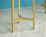 NNEAGS 2X 30CM Gold Metal Plant Stand with Flower Pot Holder Corner Shelving Rack Indoor Display
