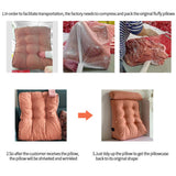 NNEAGS 60cm Peach Triangular Wedge Lumbar Pillow Headboard Backrest Sofa Bed Cushion Home Decor
