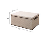 NNEAGS Extra Large Beige Non-Woven Diamond Quilt Grid Fabric Storage/Organizer Box