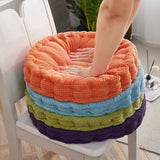 NNEAGS 4X Orange Round Cushion Soft Leaning Plush Backrest Throw Seat Pillow Home Office Decor