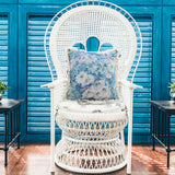 NNEAGS 50cm Oil Painting Shabby Chic Style Handmade Full Floral Needlepoint Throw Pillow