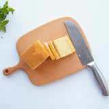 NNEAGS 26cm Brown Rectangle Wooden Serving Tray Chopping Board Paddle with Handle Home Decor