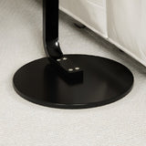 NNEAGS 2X  50cm Black Marble Mini Side Table Movable Lightweight w/ Black Frame
