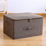 NNEAGS 2X Coffee Large Portable Double Zipper Storage Box Moisture Proof Clothes Basket Foldable Home Organiser