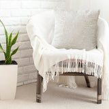 NNEAGS 50cm Gray Pillow Basic Square Stylish Geometric Plush Solid Decorative Covers Throw Pillow