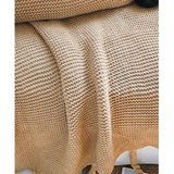 NNEAGS 2X Coffee Tassel Fringe Knitting Blanket Warm Cozy Woven Cover Couch Bed Sofa Home Decor