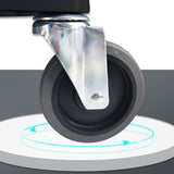 NNEAGS 2 Tier Food Trolley Portable Kitchen Cart Multifunctional Big Utility Service with wheels 950x500x640mm Black