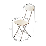 NNEAGS White Maple Foldable Chair Space Saving Lightweight Portable Stylish Seat Home Decor Set of 2