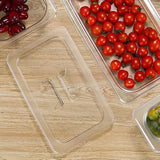 NNEAGS Clear Gastronorm 1/3 GN Lid Food Tray Top Cover Bundle of 6