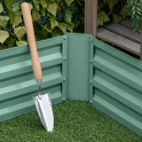 NNEAGS 2X 100cm Square Galvanised Raised Garden Bed Vegetable Herb Flower Outdoor Planter Box