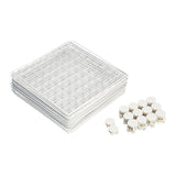 NNEAGS 2X White Portable 9-Cube 3 Column Storage Organiser Foldable DIY Modular Grid Space Saving Shelf 149cm