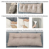 NNEAGS 2X 180cm Coffee Triangular Wedge Bed Pillow Headboard Backrest Bedside Tatami Cushion Home Decor