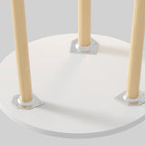 NNEAGS 60x72cm White Small Side Coffee Table Living Room Balcony Home D?cor Style