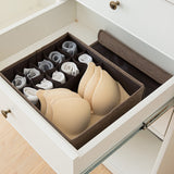NNEAGS Coffee Flip Top Underwear Storage Box Foldable Wardrobe Partition Drawer Home Organiser