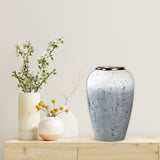 NNEAGS 35x17cm White and Grey Large Ceramic Flower Vase Elegant Living Room Home Decor