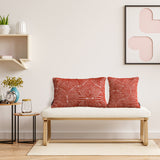 NNEAGS 2X 30cm Cinnabar Pillow Perfect Burnt Indoor/Outdoor Corded Throw Orange Set Lumbar Throw Pillow