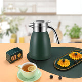 NNEAGS 2X 2.2L Stainless Steel Kettle Insulated Vacuum Flask Water Coffee Jug Thermal Green