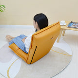 NNEAGS Yellow Lounge Recliner Lazy Sofa Bed Tatami Cushion Collapsible Backrest Seat Home Office Decor