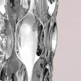 NNEAGS 30cm Glass Grey Vase Crystal VASE Thick Modern Home Decor