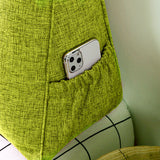 NNEAGS 2X 180cm Green Triangular Wedge Bed Pillow Headboard Backrest Bedside Tatami Cushion Home Decor