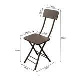 NNEAGS Black Foldable Chair Space Saving Lightweight Portable Stylish Seat Home Decor Set of 2