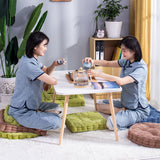 NNEAGS 4X Blue Square Cushion Soft Leaning Plush Backrest Throw Seat Pillow Home Office Decor