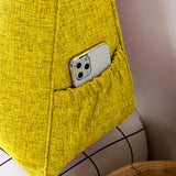 NNEAGS 2X 180cm Yellow Triangular Wedge Bed Pillow Headboard Backrest Bedside Tatami Cushion Home Decor