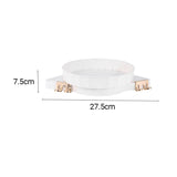 NNEAGS White 360 Degree Wall-Mounted Rotating Bathroom Organiser Corner Vanity Rack Toilet Adhesive Storage Shelf