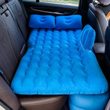 NNEAGS 2X Blue Ripple Inflatable Car Mattress Portable Camping Air Bed Travel Sleeping Kit Essentials