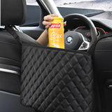 NNEAGS Black Leather Car Storage Portable Hanging Organizer Backseat Multi-Purpose Interior Accessories Bag