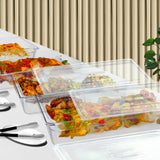NNEAGS 100mm Clear Gastronorm GN Pan 1/1 Food Tray Storage with Lid
