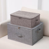NNEAGS 2X Coffee Small Portable Double Zipper Storage Box Moisture Proof Clothes Basket Foldable Home Organiser