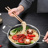 NNEAGS 22cm Premium Silver Seafood Dry Pot Stockpot Versatile and Durable Kitchen Essential