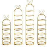 NNEAGS 2X 7 Tier Bunny Ears Shape  Gold Plated Metal Shoe Organizer Space Saving Portable Footwear Storage Shelf