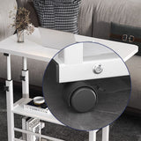 NNEAGS 40x80cm Black Bedside Table Movable Bedroom Desk Student Computer Table