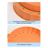 NNEAGS 2X Orange 360 Degree Wall-Mounted Rotating Bathroom Organiser Corner Vanity Rack Toilet Adhesive Storage Shelf