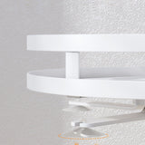 NNEAGS 3 Tier Steel White Round Rotating Multi-Function Kitchen Portable Storage Spice Seasoning Kitchen Countertop Organiser Shelf