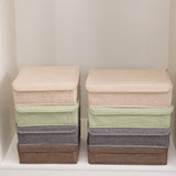NNEAGS 2X Green Flip Top Underwear Storage Box Foldable Wardrobe Partition Drawer Home Organiser