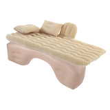 NNEAGS 2X Beige Ripple Inflatable Car Mattress Portable Camping Air Bed Travel Sleeping Kit Essentials