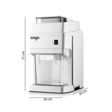 NNEAGS 300 Watts Electric Ice Shaver Crusher Slicer Snow Cone Maker Commercial Tabletop Machine 120kgs/h White