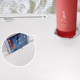 NNEAGS White Portable Bed Table Adjustable Folding Mini Desk With Mini Drawer and Cup-Holder Home Decor