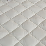 NNEAGS White 153cm Wide Cross-Hatch Mattress Cover Thick Quilted Stretchable Bed Spread Sheet Protector with Pillow Covers