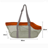 NNEAGS 2X Orange Pet Carrier Bag Breathable Net Mesh Tote Pouch Dog Cat Travel Essentials
