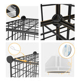 NNEAGS 2X Black Portable 6-Cube Storage Organiser Foldable DIY Modular Grid Space Saving Shelf