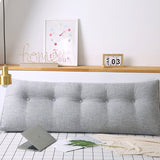 NNEAGS 2X 180cm Silver Triangular Wedge Bed Pillow Headboard Backrest Bedside Tatami Cushion Home Decor