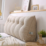 NNEAGS 2X 180cm Beige Triangular Wedge Bed Pillow Headboard Backrest Bedside Tatami Cushion Home Decor