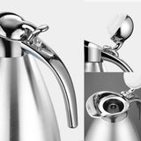 NNEAGS 2X 2.0L Silver Color 3-Layer Inner Stainless Steel, Vacuum Insulated and Outer Stainless Steel Thermal Flask